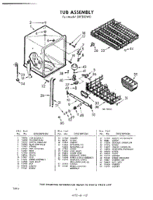 06 - Tub parts for Whirlpool Dishwasher SXF300W0 / from AppliancePartsPros.com