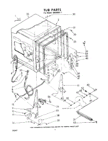 02 - Tub parts for Whirlpool Dishwasher SHU60011 / from AppliancePartsPros.com