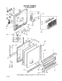 04 - Door parts for Whirlpool Dishwasher SHU60011 / from AppliancePartsPros.com