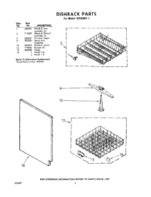 06 - Dishrack parts for Whirlpool Dishwasher SHU60011 / from AppliancePartsPros.com