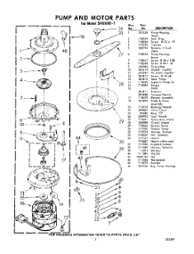 07 - Pump And Motor parts for Whirlpool Dishwasher SHU60011 / from AppliancePartsPros.com