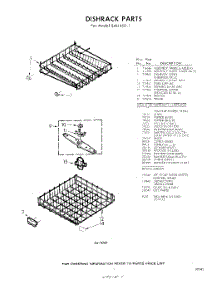 07 - Dishrack , Lit / Optional parts for Whirlpool SAU450W1 / from AppliancePartsPros.com