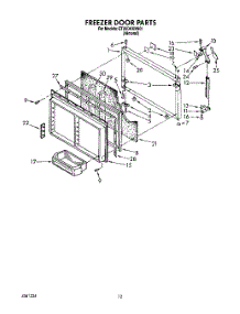 08 - Freezer Door parts for Whirlpool Refrigerator ET25DKXXW01 / from AppliancePartsPros.com
