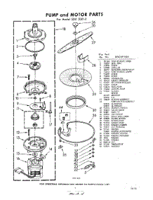 07 - Pump And Motor parts for Whirlpool SDU50010 / from AppliancePartsPros.com