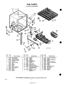 06 - Tub parts for Whirlpool Dishwasher SXF300W1 / from AppliancePartsPros.com