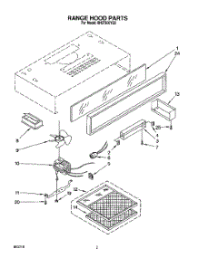 02 - Section parts for Whirlpool Hood RH3736XYB0 / from AppliancePartsPros.com