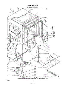 02 - Tub parts for Whirlpool Dishwasher SHU70000 / from AppliancePartsPros.com
