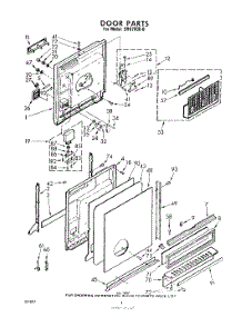 04 - Door parts for Whirlpool Dishwasher SHU70000 / from AppliancePartsPros.com