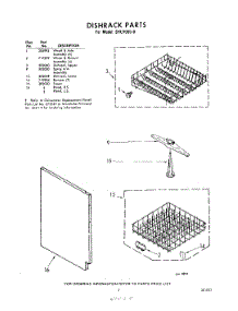 07 - Dish Rack parts for Whirlpool Dishwasher SHU70000 / from AppliancePartsPros.com