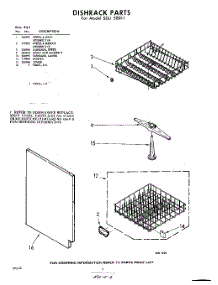06 - Dish Rack parts for Whirlpool SDU50011 / from AppliancePartsPros.com