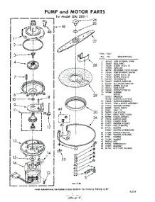 07 - Pump And Motor parts for Whirlpool SDU50011 / from AppliancePartsPros.com