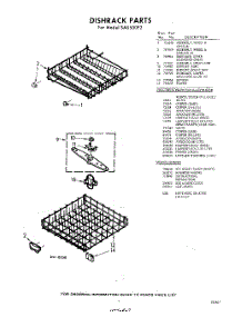07 - Dish Rack , Lit / Optional parts for Whirlpool SAU500P2 / from AppliancePartsPros.com