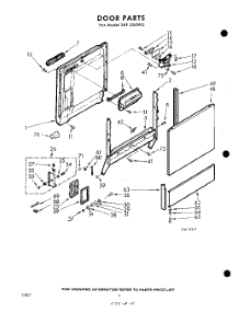 04 - Door parts for Whirlpool Dishwasher SXF300W2 / from AppliancePartsPros.com