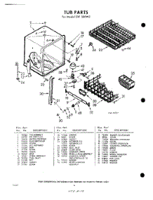 06 - Tub parts for Whirlpool Dishwasher SXF300W2 / from AppliancePartsPros.com