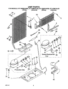 05 - Unit parts for Whirlpool Refrigerator RT14DMYAL00 / from AppliancePartsPros.com