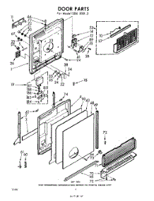 04 - Door parts for Whirlpool SDU50012 / from AppliancePartsPros.com