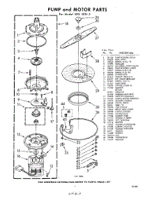 07 - Pump And Motor parts for Whirlpool SDU50012 / from AppliancePartsPros.com