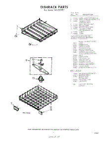 07 - Dish Rack , Lit / Optional parts for Whirlpool SAU500P3 / from AppliancePartsPros.com
