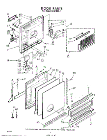 04 - Door parts for Whirlpool Dishwasher SHU70001 / from AppliancePartsPros.com