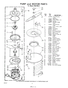 06 - Pump And Motor parts for Whirlpool Dishwasher SHU70001 / from AppliancePartsPros.com