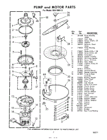 07 - Pump And Motor parts for Whirlpool SDU50013 / from AppliancePartsPros.com