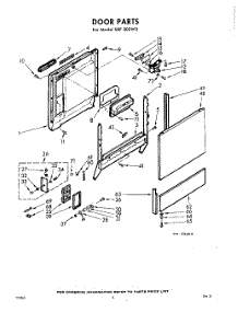 04 - Door parts for Whirlpool Dishwasher SXF300W3 / from AppliancePartsPros.com