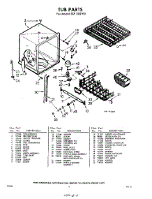 06 - Tub parts for Whirlpool Dishwasher SXF300W3 / from AppliancePartsPros.com