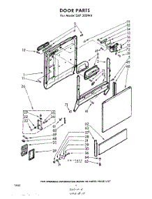 04 - Door parts for Whirlpool Dishwasher SXF300W4 / from AppliancePartsPros.com