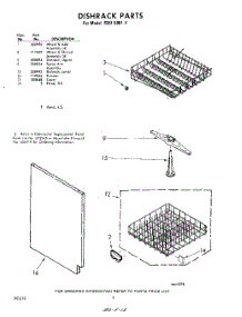 06 - Dish Rack parts for Whirlpool SDU50014 / from AppliancePartsPros.com
