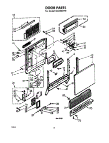 02 - Door parts for Whirlpool SAU500W0 / from AppliancePartsPros.com