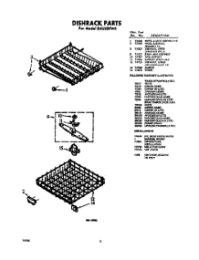 07 - Dishrack, Lit / Optional parts for Whirlpool SAU500W0 / from AppliancePartsPros.com