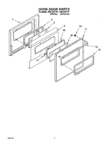 04 - Oven Door parts for Whirlpool Range RS6105XYN1 / from AppliancePartsPros.com