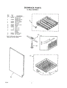 06 - Dish Rack parts for Whirlpool Dishwasher SHU70040 / from AppliancePartsPros.com