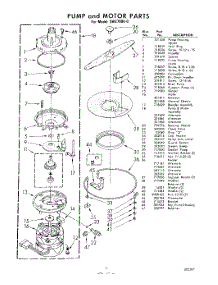 07 - Pump And Motor parts for Whirlpool Dishwasher SHU70040 / from AppliancePartsPros.com