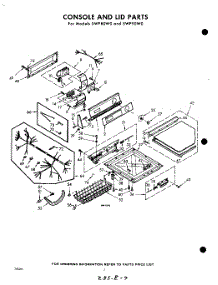 02 - Console And Lid parts for Whirlpool SWP90W0 / from AppliancePartsPros.com