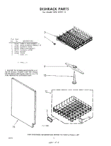 06 - Dish Rack parts for Whirlpool SDU60000 / from AppliancePartsPros.com