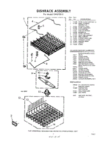 07 - Dish Rack , Lit / Optional parts for Whirlpool SWU100W0 / from AppliancePartsPros.com