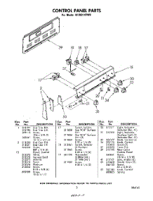 03 - Control Panel parts for Whirlpool Range RF3021XPW0 / from AppliancePartsPros.com