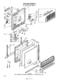 04 - Door parts for Whirlpool SDU60001 / from AppliancePartsPros.com
