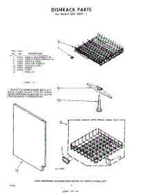 06 - Dish Rack parts for Whirlpool SDU60001 / from AppliancePartsPros.com