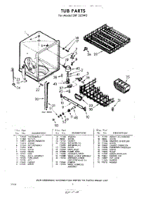 06 - Tub parts for Whirlpool Dishwasher SXF325W2 / from AppliancePartsPros.com