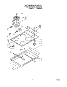 02 - Cooktop parts for Whirlpool Range RS6105XYN3 / from AppliancePartsPros.com