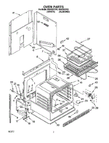 03 - Oven, Literature parts for Whirlpool Range RS6105XYN3 / from AppliancePartsPros.com