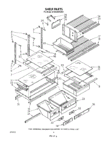 05 - Shelf , Lit / Optional parts for Whirlpool Refrigerator ET25DMXVM01 / from AppliancePartsPros.com