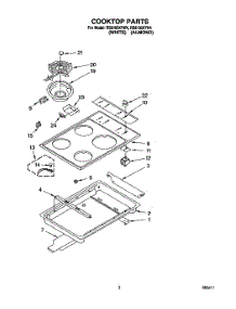 02 - Cooktop parts for Whirlpool Range RS6105XYN4 / from AppliancePartsPros.com