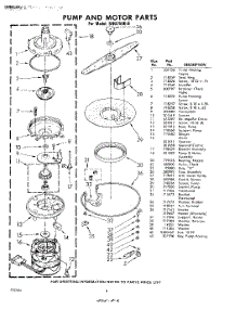 06 - Pump And Motor parts for Whirlpool Dishwasher SHU75000 / from AppliancePartsPros.com