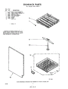 06 - Dish Rack parts for Whirlpool SDU60011 / from AppliancePartsPros.com