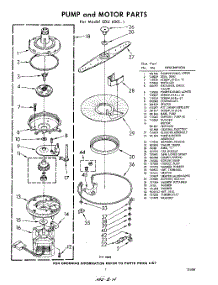 07 - Pump And Motor parts for Whirlpool SDU60011 / from AppliancePartsPros.com