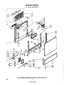 04 - Door parts for Whirlpool Dishwasher SXF330W1 / from AppliancePartsPros.com