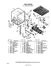 06 - Tub parts for Whirlpool Dishwasher SXF330W1 / from AppliancePartsPros.com